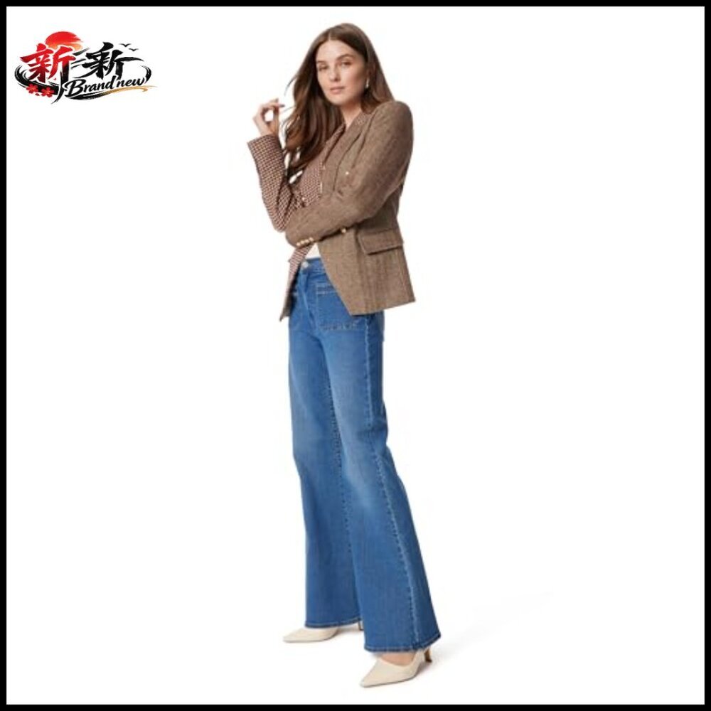 Double Breasted Blazer with Button Closure, Polyester Blend - Picture 3 of 4